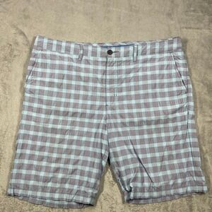 Tommy Bahama‎ Shorts Mens 38(40) Blue Grey Plaid Golf Performance Stretch